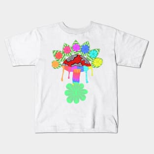 Forma de hongo colorido Kids T-Shirt